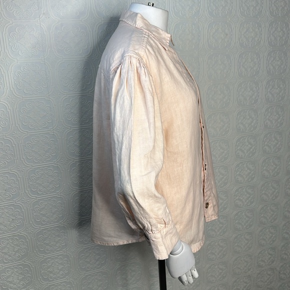 DL1961 | Candice Blouse | Color is Bellini 100% Linen, NWT - Picture 5 of 13